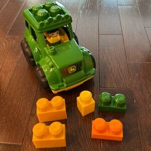 Mega Bloks John Deere Tractor Building Toy Set